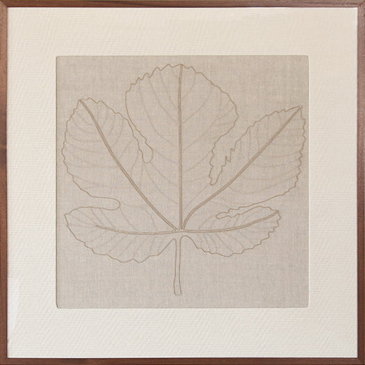 DECOR82 - Miss Maple Embroidered Leaf Study 36x36