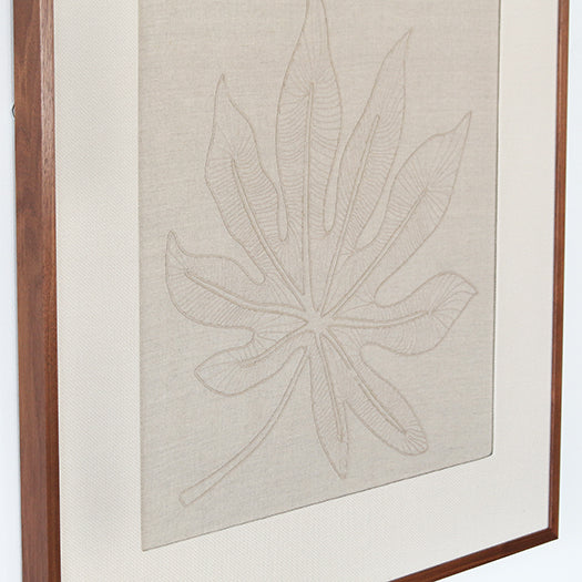 DECOR86 - Schefflera Embroidered Botanical 36x36