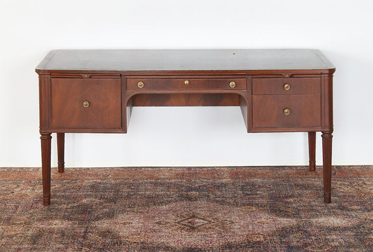 Antique Mahogany Desk with Leather Top