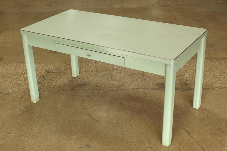 Light Green 5' Metal Table With Green Top