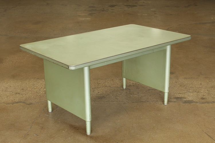 Retro Light Green Metal Desk