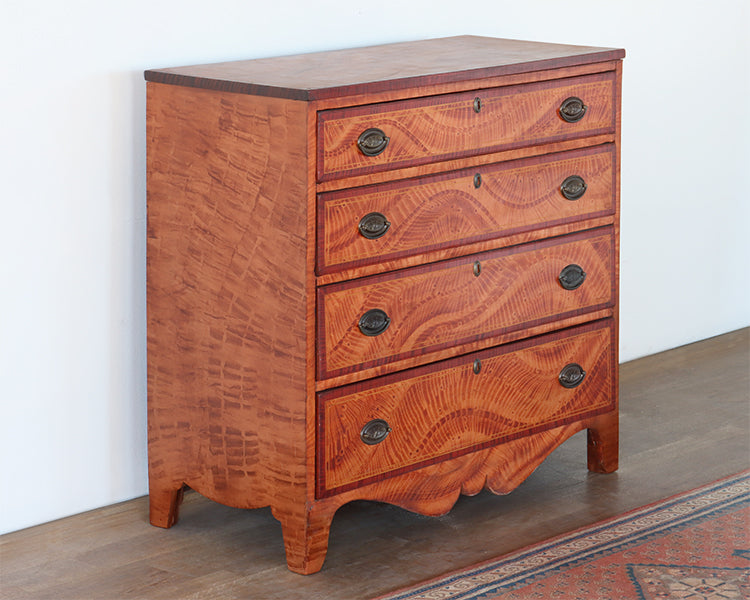 Antique Entry Chest or Dresser with Brass Pulls