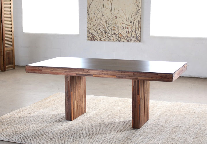 DT103 - Recycled Wood Block Dining Table