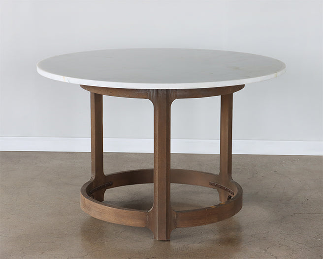 Gibson Bistro Table with White Marble Top
