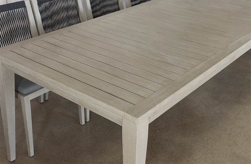 Grey Teak Outdoor Dining Table