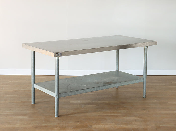 Vintage Industrial Wood & Metal Kitchen Island