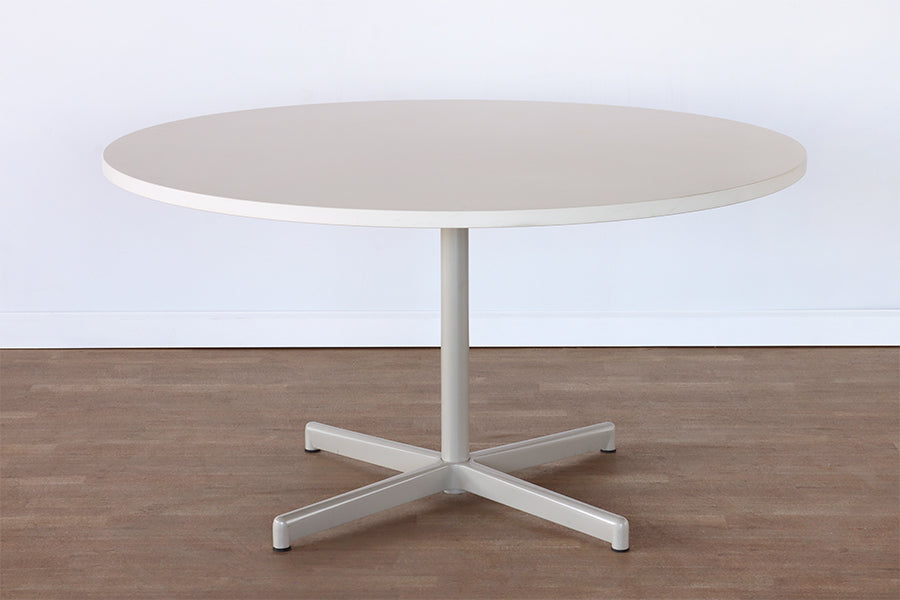 Round Off-White Conference Table