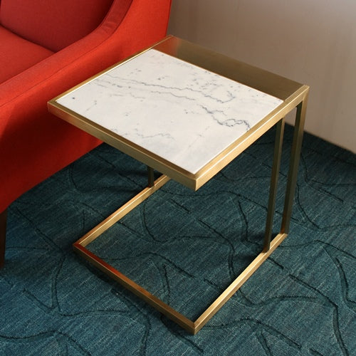 Ethan Side Table in Gold Brushed Stainless Steel