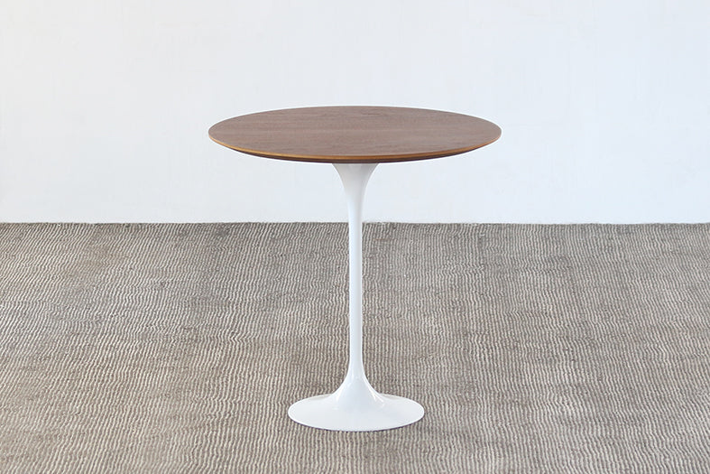 ET451 Saarinen Style Tulip End Table with Walnut Top