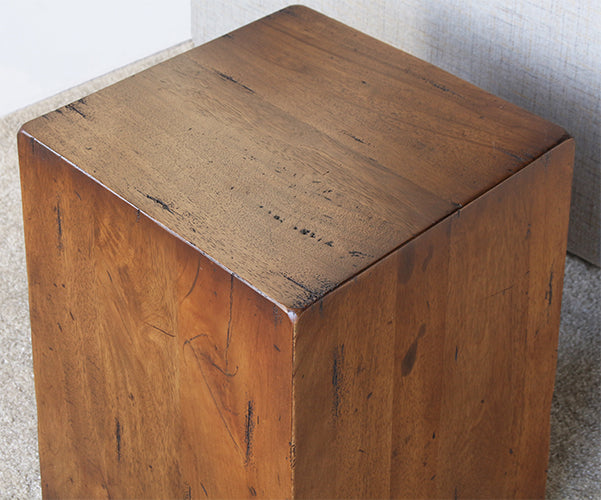 ET485 - Reclaimed Wood Block End Table