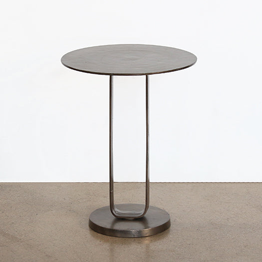 ET487 - Curved Open Aged Bronze End Table