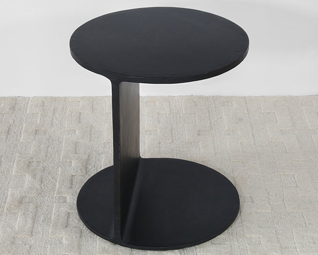 ET490 - Flat Iron End Table With Textured Edges