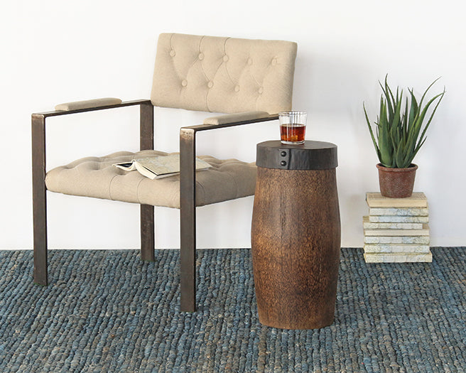 8' x 10' Blue-Gray Handwoven Hemp Rug