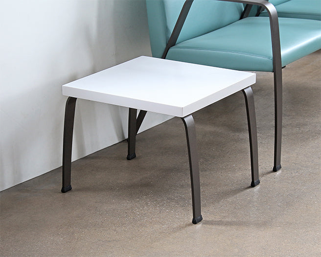 ET501 - White End Table With Bronze Legs