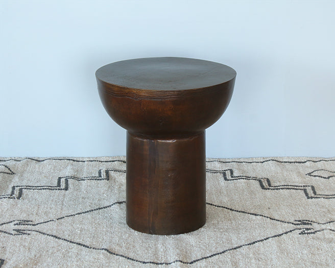 Antique Rust Outdoor End Table