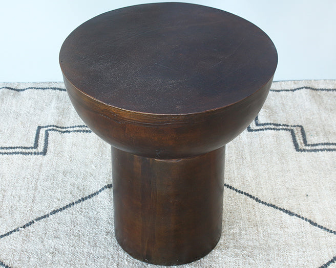 Antique Rust Outdoor End Table
