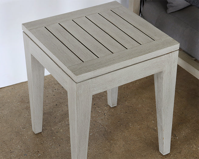 Grey Outdoor End Table