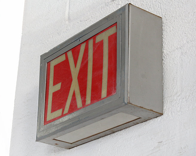 Vintage Theater Exit Sign