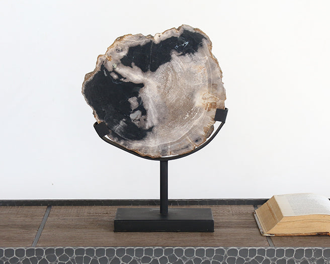 FIG343 Petrified Wood Sculpture With Stand