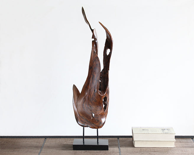 FIG356 Wood Flame Sculpture