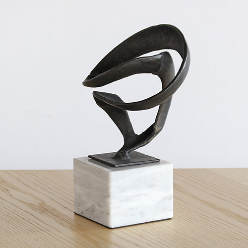 FIG382 - Abstract Ribon Bronze Sculpture