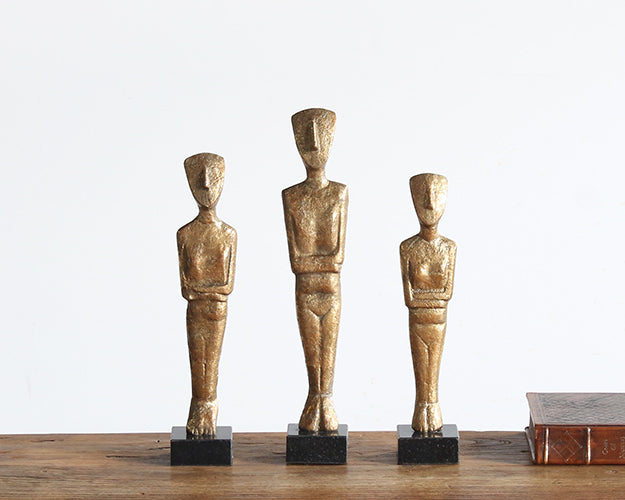 FIG385 - Set Of 3 Gold Figurines
