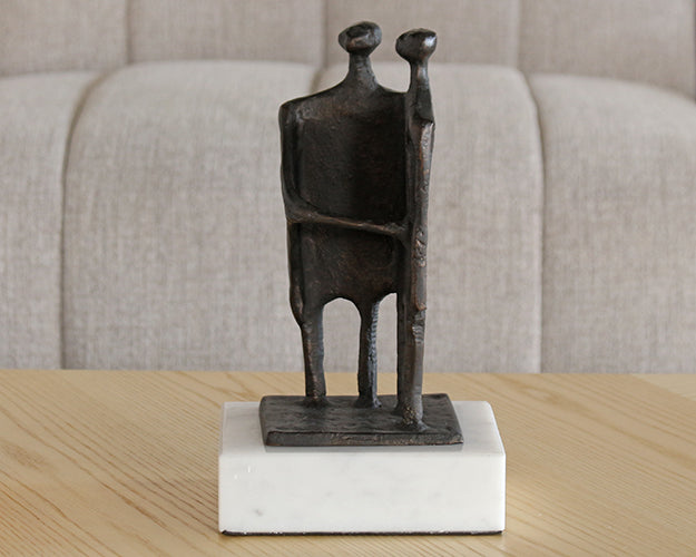 FIG387 - Standing Bronze Abstract Couple