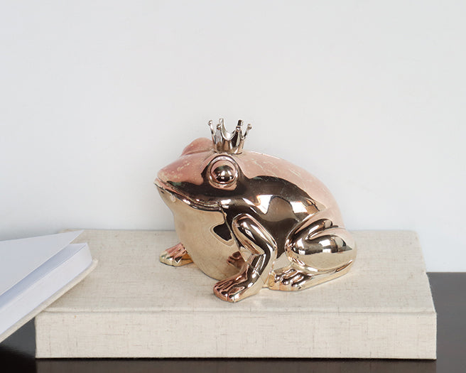 Polished Toad Prince Piggy Bank