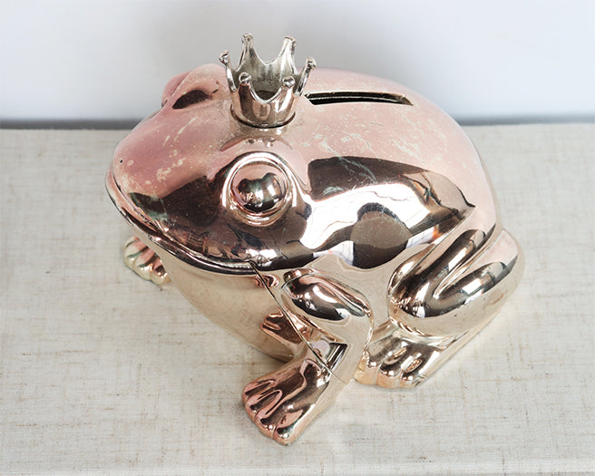 Polished Toad Prince Piggy Bank