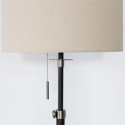 Black And Antique Nickel Accent Floor Lamp