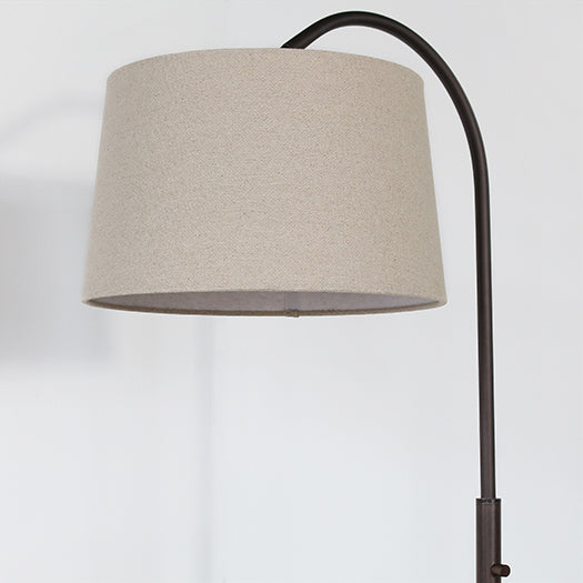 Bronze Metal Curved Arm Floor Lamp