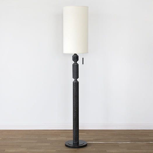 Limed Faux Wood Floor Lamp