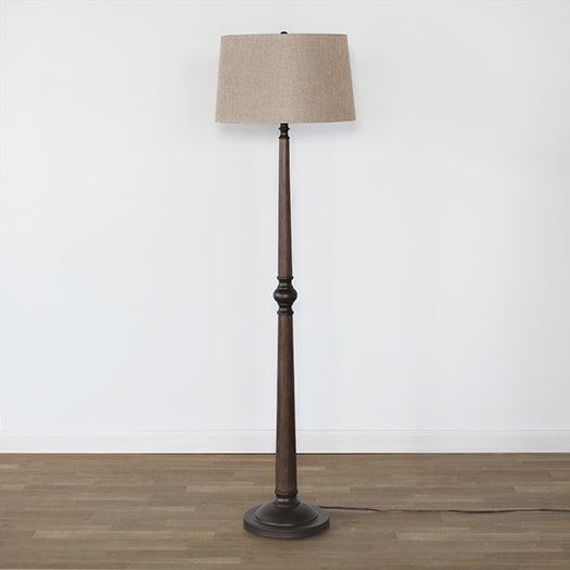 Farmhouse Walnut Floor Lamp