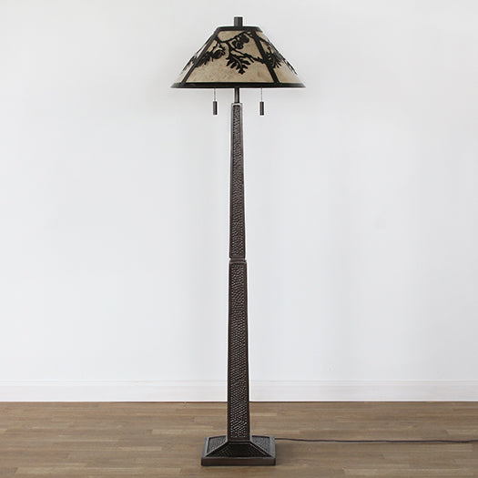 Dark Bronze With Branch Detail Floor Lamp