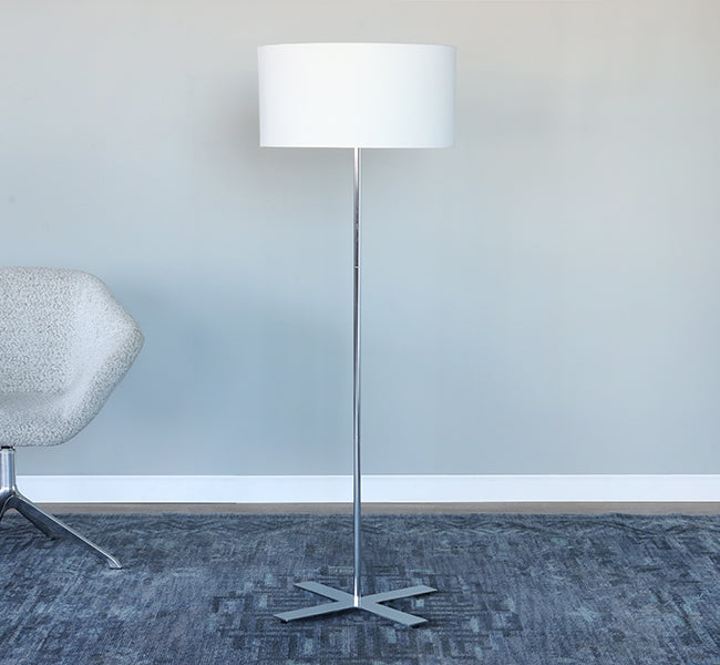 Chrome X Base Floor Lamp