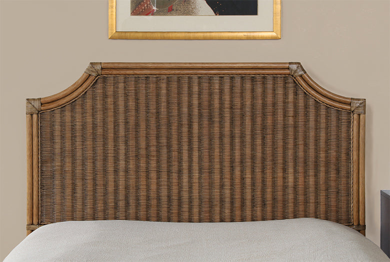 HB50 - Rattan & Channeled Wicker Queen Headboard
