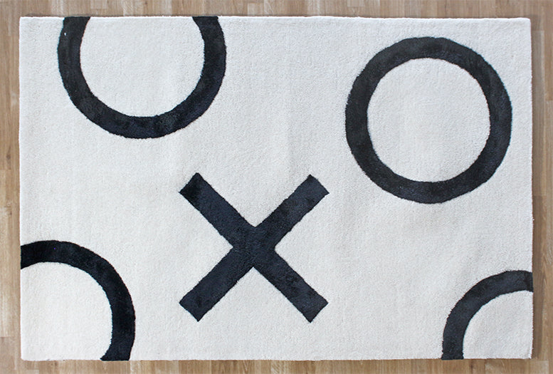 XO Kids Handmade Hooked Wool Rug 4' X 6'