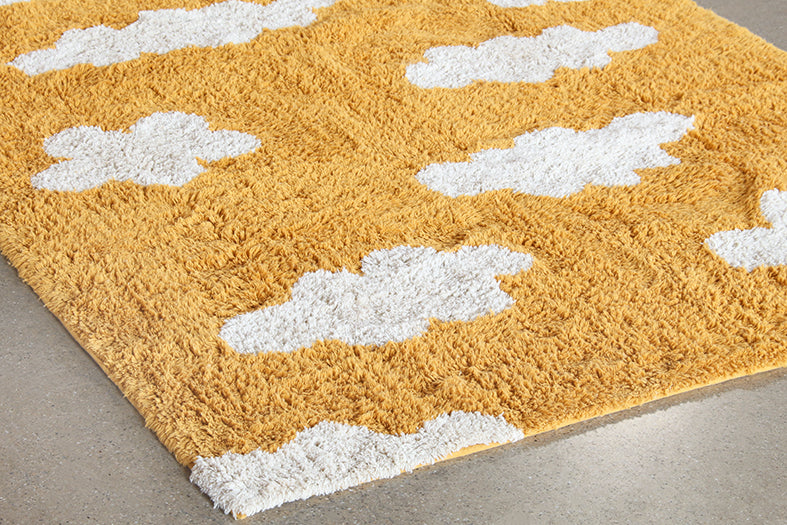 KIDSRUG6 - Clouds Rug In Mustard