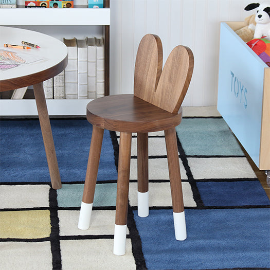 Lola Solid Walnut & White Kids Chair (Set Of 2)