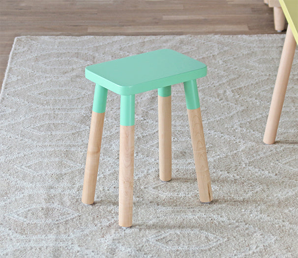 Peewee Maple Mint Square Kids Chair (Set Of 2)