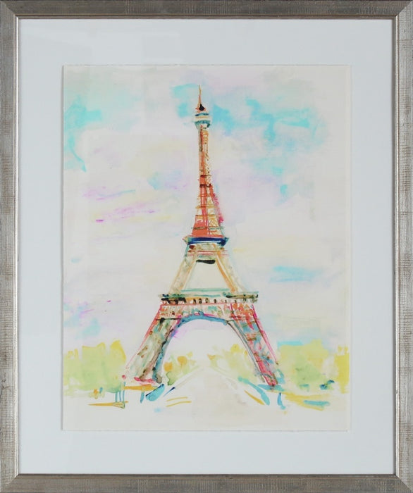 Painted Eiffel Tower Study 26W x 31H