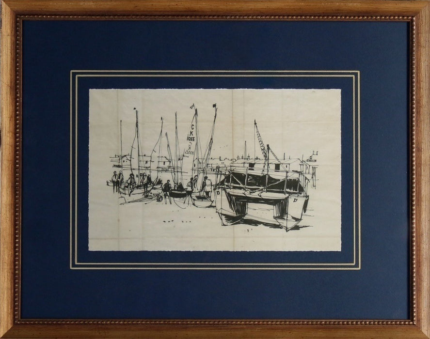 Boats at Harbor 1 24W x 19H
