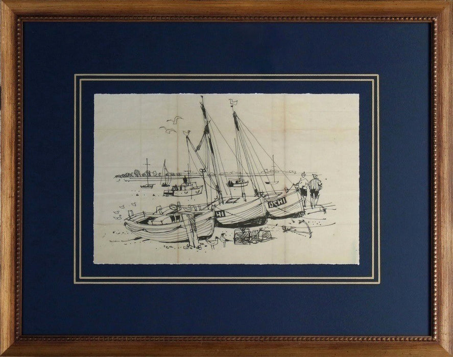 Boats at Harbor 4 24W x 19H