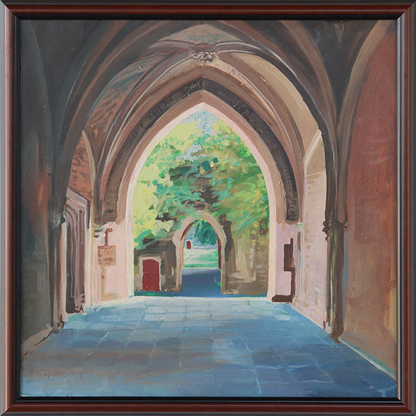 Gothic Archway Campus Scene 26W x 26H - Cleared Art