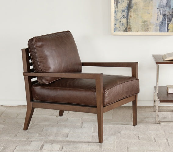 LC206 Laurent Wood Frame Lounge Chair