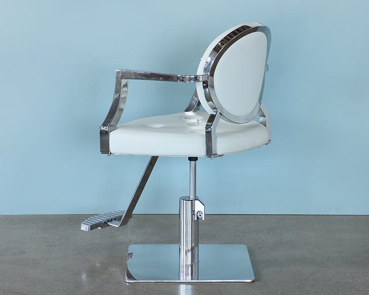 White Leatherette Salon Chair