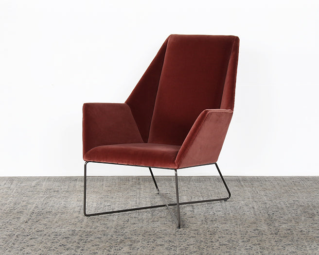 LC295 - Havens Chair in Merlot Velvet