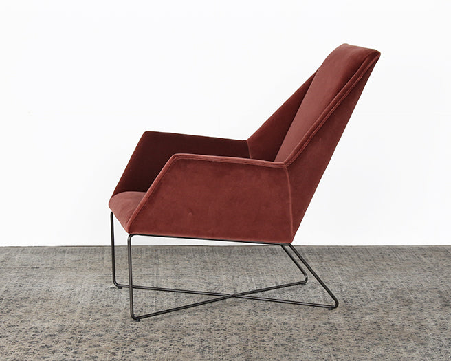 LC295 - Havens Chair in Merlot Velvet