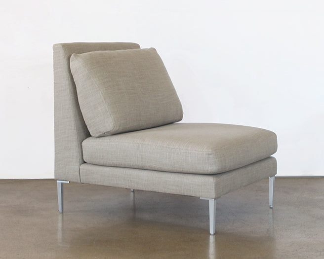 Armless Lounge Chair In Fawn