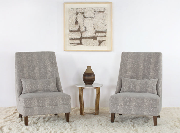 LC345 - Faux Deer Pattern Fabric Lounge Chair